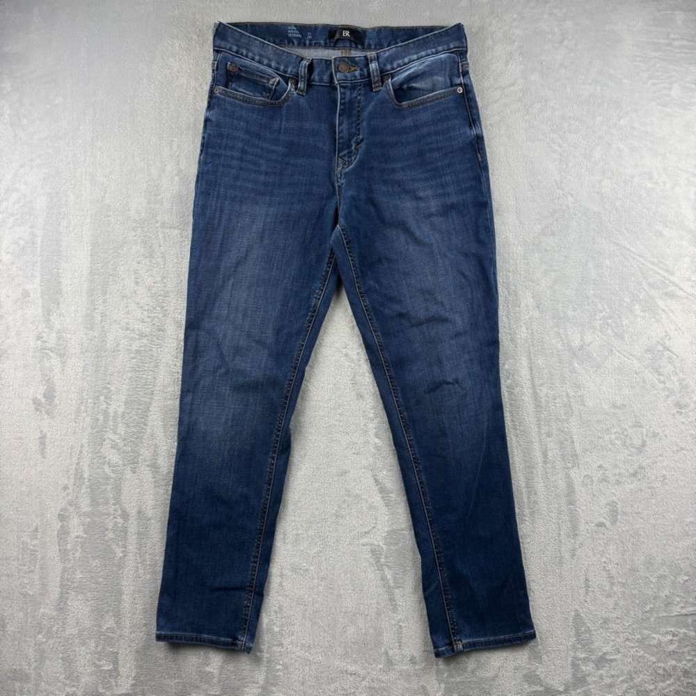 Banana Republic Luxe Traveler Jeans Mens 31x30 Blue Slim Fit Dark Wash Denim